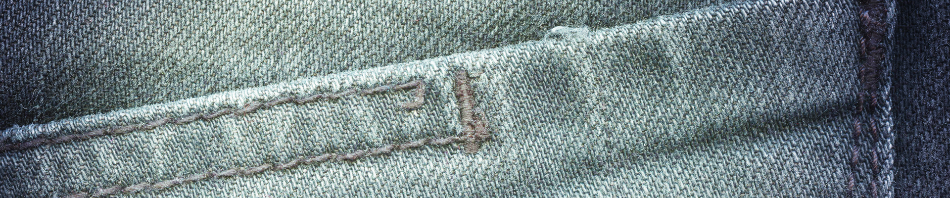 Close up of a jeans pocket 