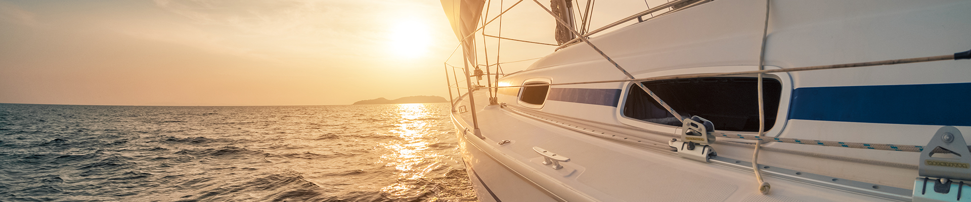 Liquid unsaturated polyester A sailboat in the sunset