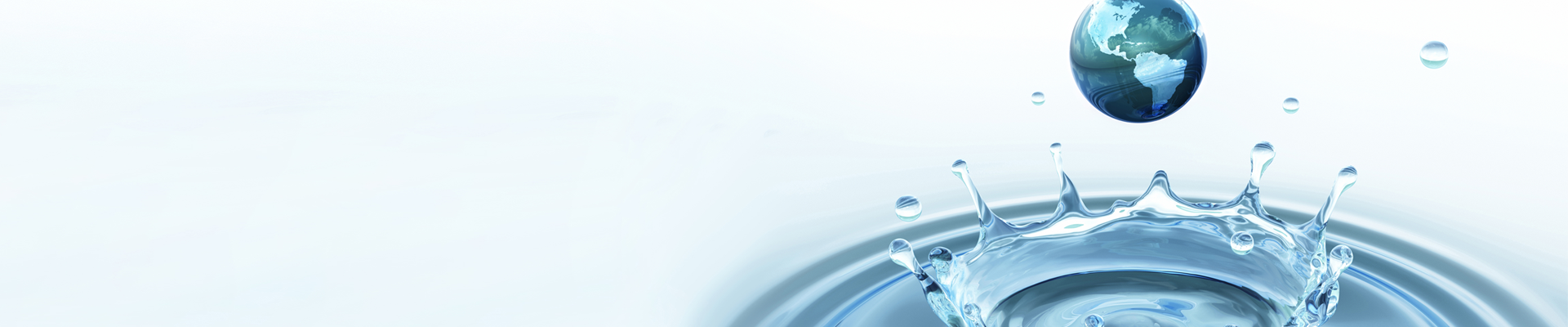 A water droplet that looks like the planet earth