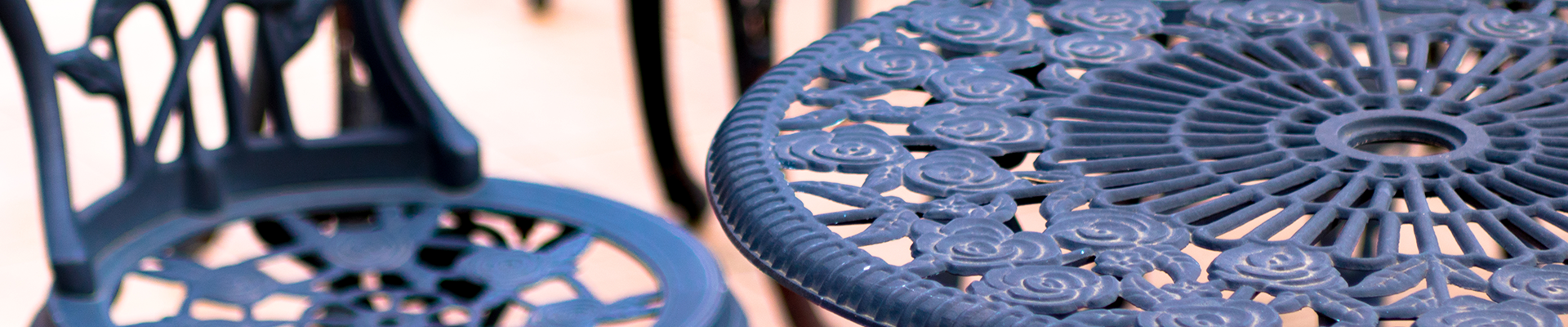 Metal chair and table 