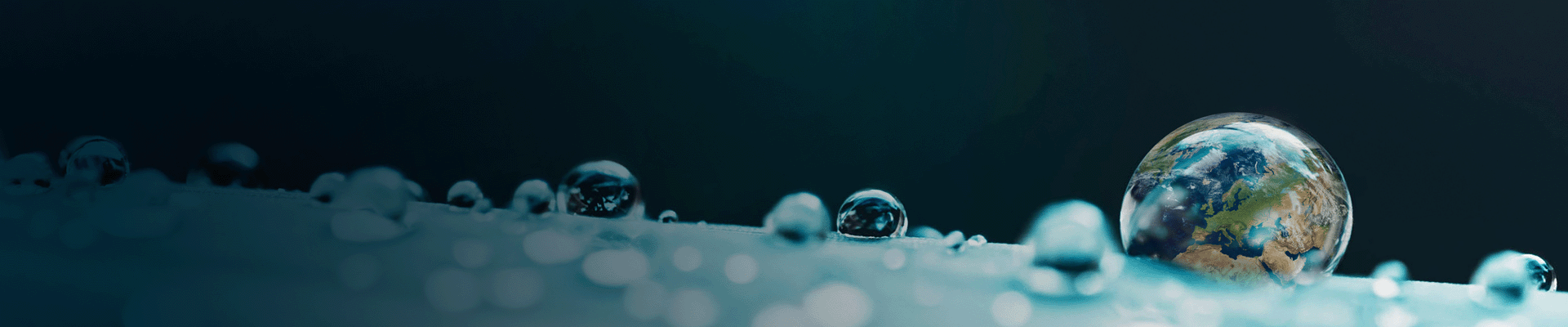 Water drops and earth