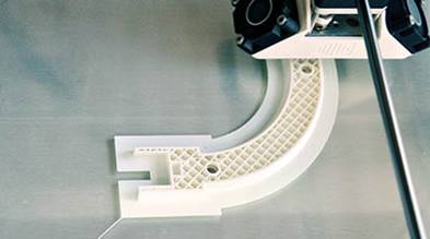 3D printed spare part with honey comb structure