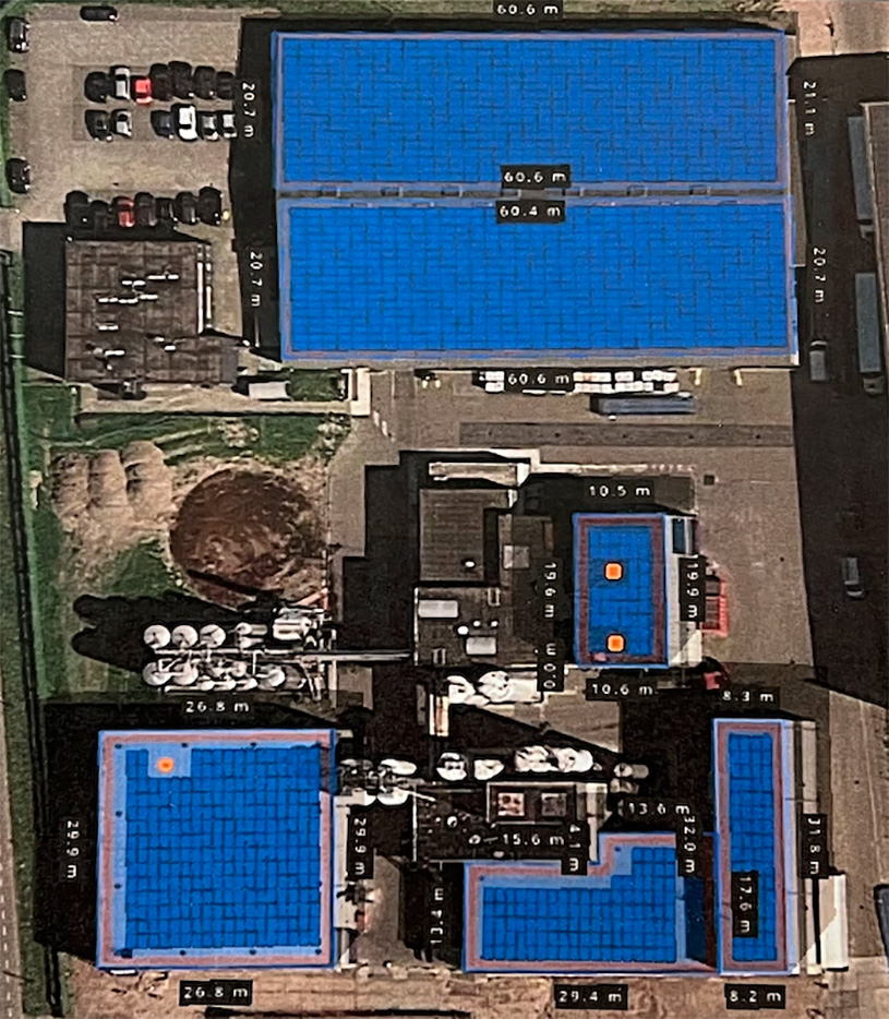 Solar panels drawn on Perstorp Waspik site