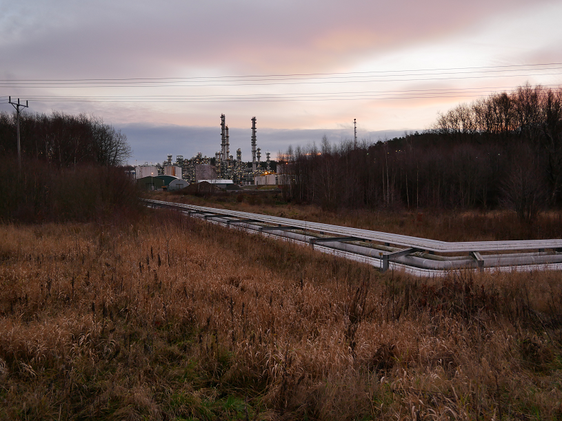 Stenugnsund plant seen from the nature nearby Stenugnsund plant seen from the nature nearby