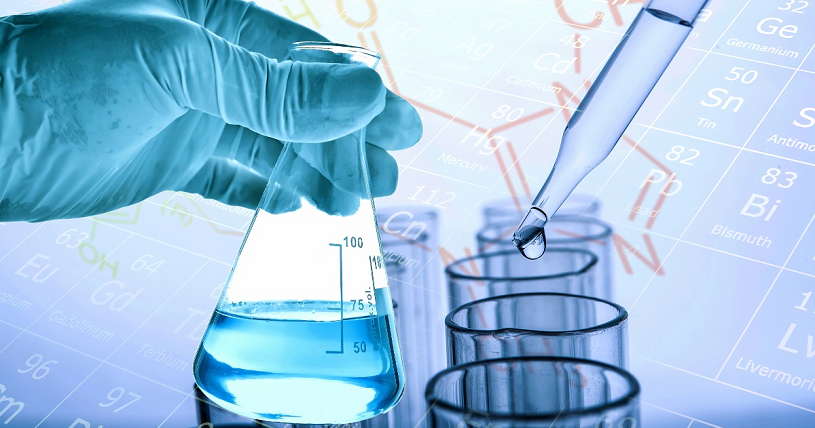 Using chemicals in lab A person Using chemicals in lab