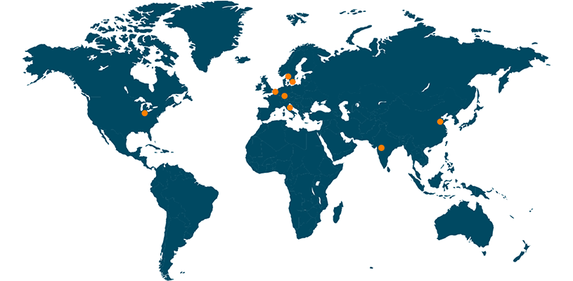 World map of Perstorp's production units