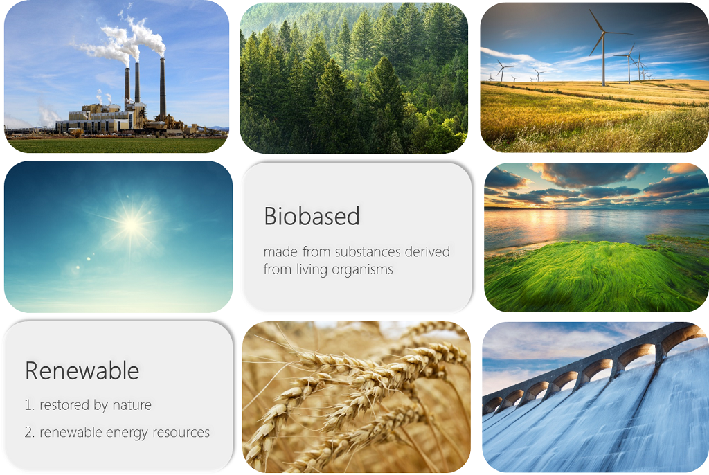 Biobased and renewable