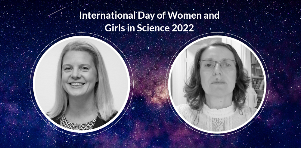 Portrait of two women and the text -International day of women in science 2022