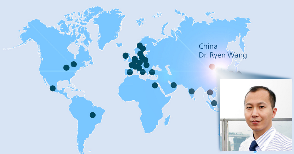 World map with Ryen Wang