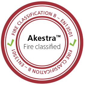 Fire classification sticker Akestra Perstorp