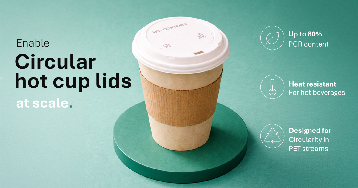 Akestra™ for rPET hot cup beverage lids