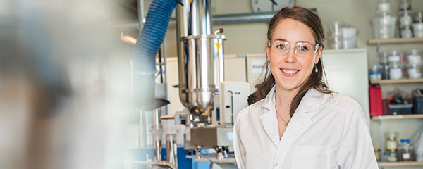 woman working in Perstorp lab