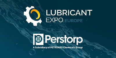 Lubricant expo Europe and Perstorp logos
