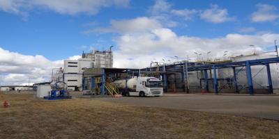 Truck with synthetic esters leaving site Amsterdam 