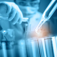 Laboratory technician performing tests