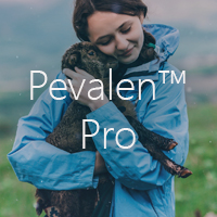 Girl holding a lamb, text - Pevalen Pro