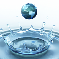 globe as a waterdrop